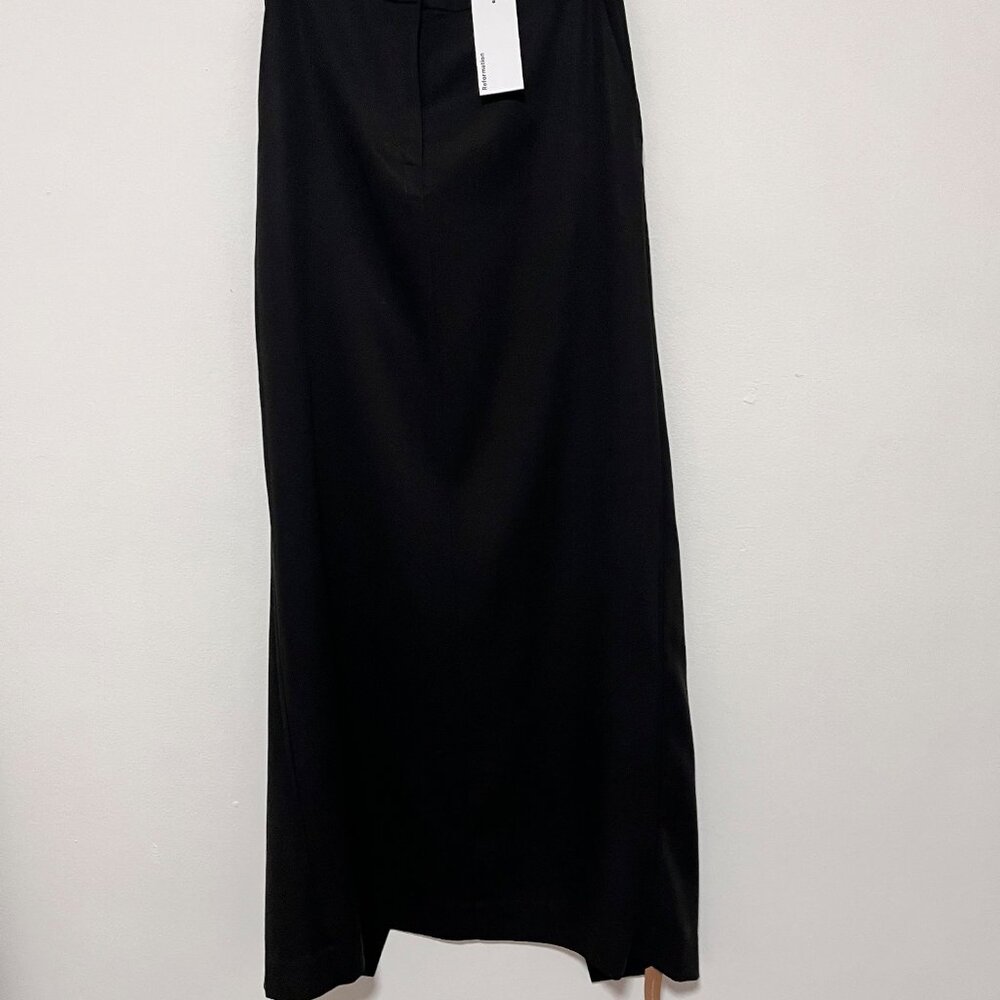 Reformation Black Maxi Skirt With Back Slit & Pockets Size 2 - Picture 4 of 16